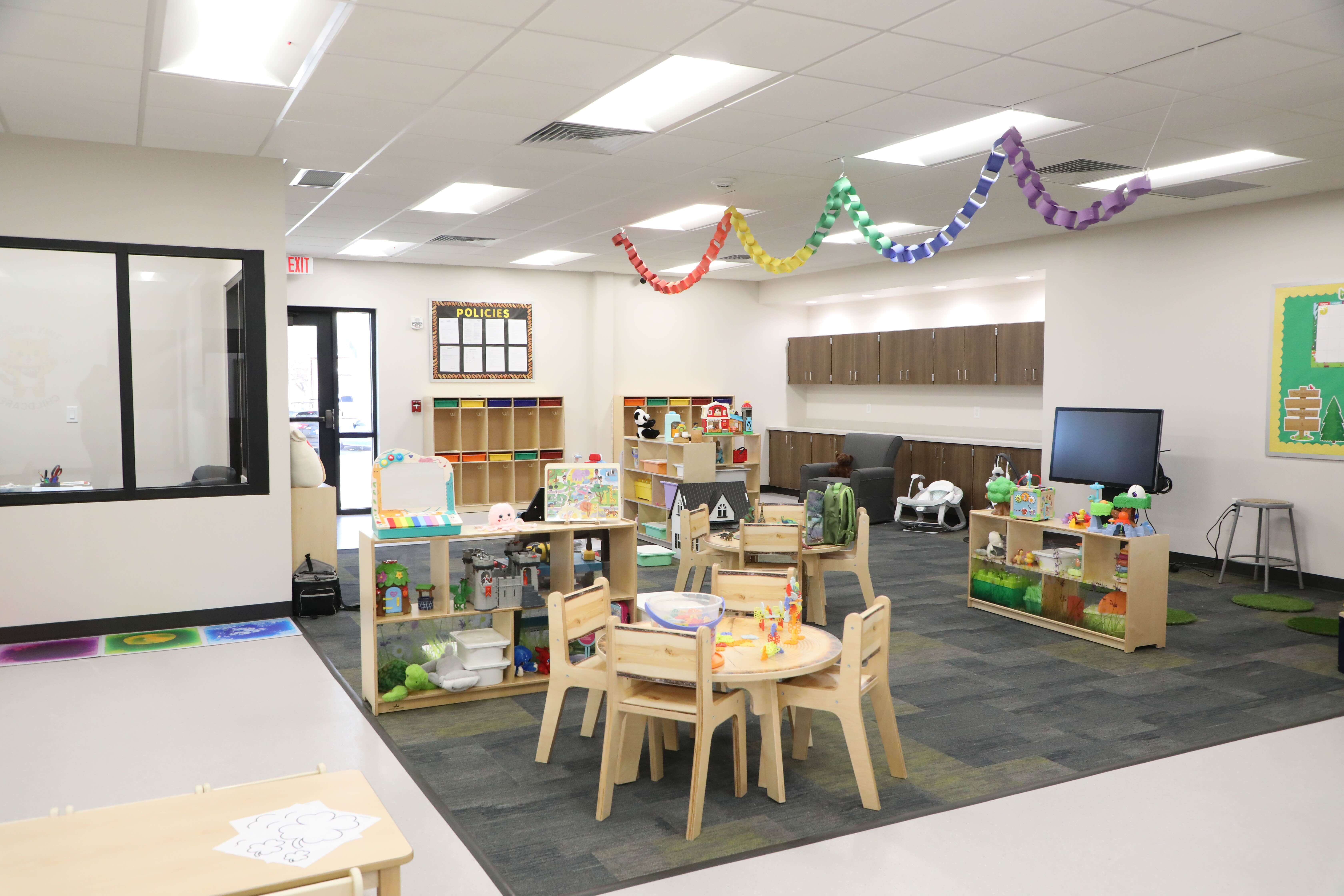 Tiny Tigers Daycare Inside Tables and Kids Toys
